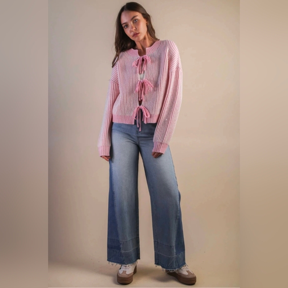 Large Hearts Entwined Cardigan Sweater-NWT - Picture 7 of 9